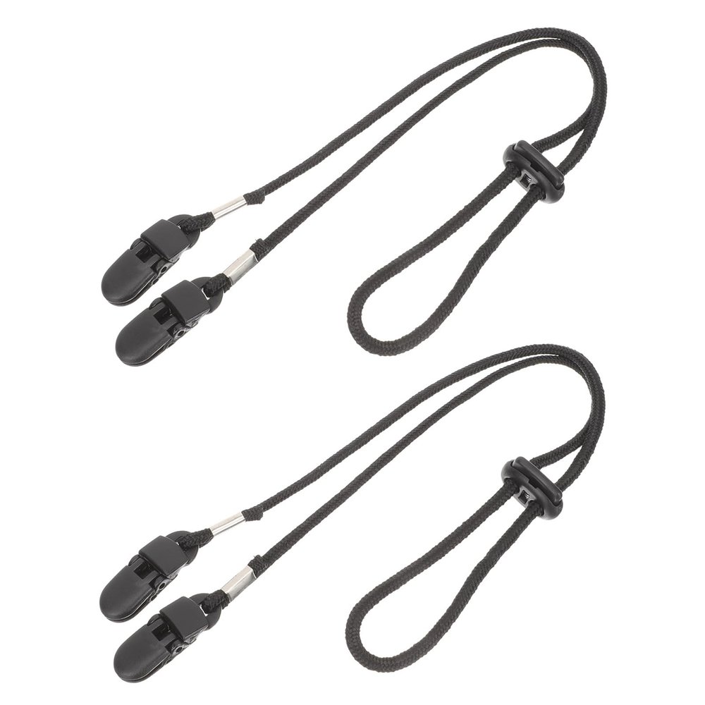 Ciieeo 2pcs Adjustable Hat Strap Clips Anti-lost Straps Windproof Nylon Plastic Preventing Hat from Falling Fishing Hiking Outdoor Use