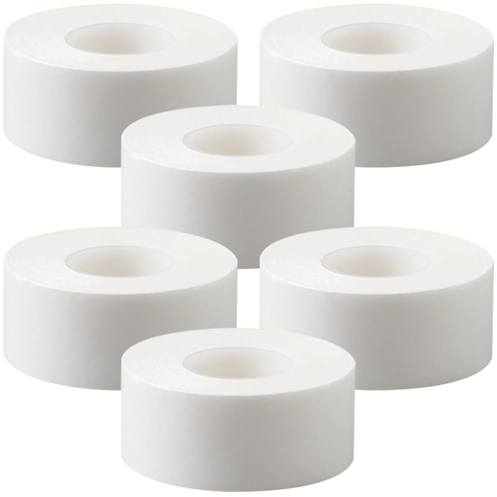 VICASKY 6 Rolls Sweat-absorbent Pad Sweat Liner Self-adhesive Convenient to Disassemble White Non-woven Fabric Collar Protector for Dress Collar and Hat
