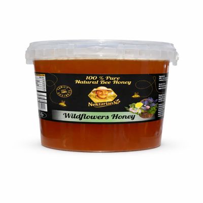 100% Pure Natural Bulgarian Spring Wildflower Honey 1.5kg Light Floral Honey Family Size Bucket