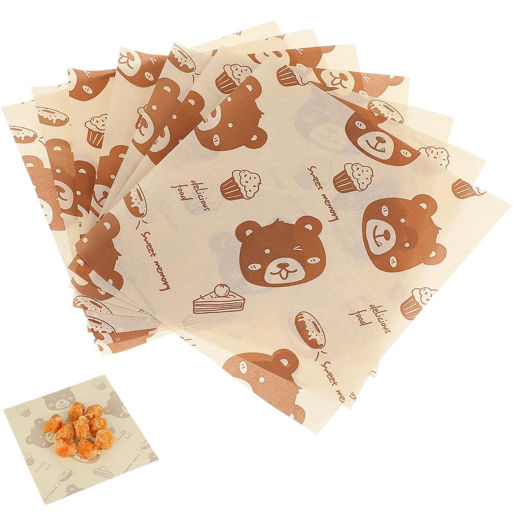 Didiseaon 500pcs Sandwich Wrapping Papers Picnic Paper Sheets 12x12 Inch Food Grade Nonstick Cartoon Prints Design for Picnic and Home Daily Use
