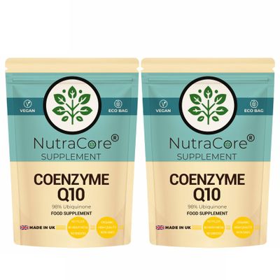 Coenzyme Q10 500mg 180 Vegan Capsules UK Made CoQ10 Supplement