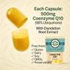 Coenzyme Q10 500mg 180 Vegan Capsules UK Made CoQ10 Supplement view 4
