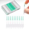 ACSKD 300PCS Dental Floss Picks,Dual-Use Interdental Brushes,Soft Silicone Brush Head Toothpicks, Tooth Picks Flossers for Teeth Braces Cleaning (Green) view 1