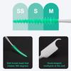 ACSKD 300PCS Dental Floss Picks,Dual-Use Interdental Brushes,Soft Silicone Brush Head Toothpicks, Tooth Picks Flossers for Teeth Braces Cleaning (Green) view 3
