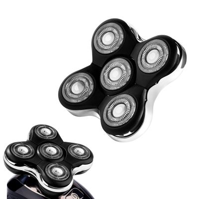 1 Pack Replacement Head Compatible with Remington Balder Pro Head Shaver XR7000 XR1500 XR1501, 5 Dual Track Replacement Blades for Bald Head Shaver, Includes Cleaning Brush