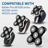 1 Pack Replacement Head Compatible with Remington Balder Pro Head Shaver XR7000 XR1500 XR1501, 5 Dual Track Replacement Blades for Bald Head Shaver, Includes Cleaning Brush view 3