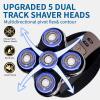 1 Pack Replacement Head Compatible with Remington Balder Pro Head Shaver XR7000 XR1500 XR1501, 5 Dual Track Replacement Blades for Bald Head Shaver, Includes Cleaning Brush view 4