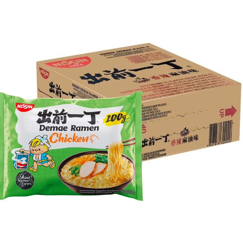 Nissin Demae Ramen Noodles Chicken Flavour Pack 30 (100g Each) - Instant Nissin Noodles Authentic Asian Ramen