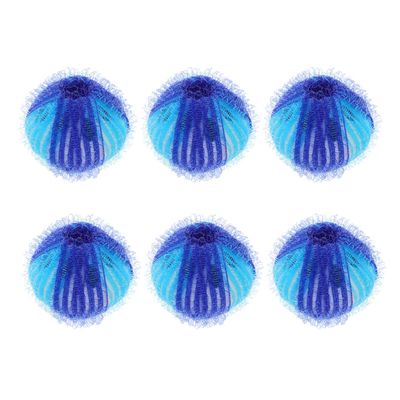 FreshCart Basics 6pcs Pet Fur Catcher Laundry Balls Hair Removal Power Cleaning Tool Nylon Polypropylene Washing Machine Lint Remover for Households Pets