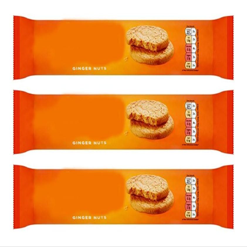 Ginger Nuts Biscuits, 300g, No Artificial Flavourings or Colours, Vegan,Pack Of 3