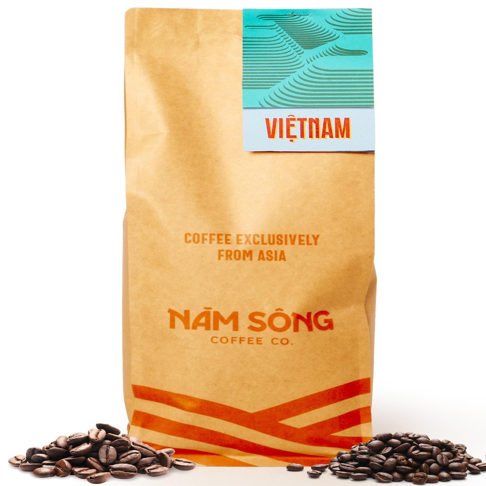 Nam Song Vietnamese Ground Coffee 1KG Dak Lak Robusta Coffee Dark Roast from Vietnam Ideal for Authentic Phin Filter Brewing