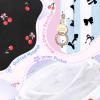 Playexen Period Bag for Teen Girls, Cute Sanitary Napkin Storage Bag, Canvas Menstrual Pad Pouch Tampon Holder for Purse (Black Cherry Bow) view 3