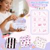 Playexen Period Bag for Teen Girls, Cute Sanitary Napkin Storage Bag, Canvas Menstrual Pad Pouch Tampon Holder for Purse (Black Cherry Bow) view 4