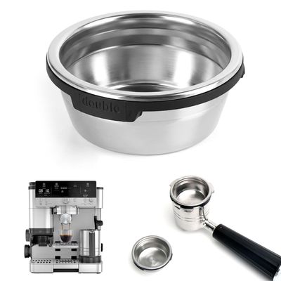 Double Cup Filter Basket, Compatible with Ninja Luxe Cafe Accessories ES601 ES701, Portafilter Basket Reusable Coffee Filter for Ninja Luxe Cafe, Stainless Steel Coffee Pressurized Porous Filter
