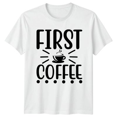 First Coffee Mens T-Shirt Coffee Gift for Him S