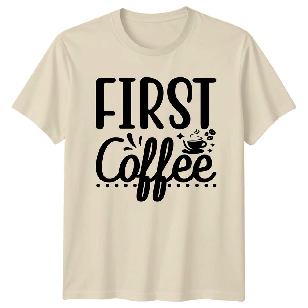 First Coffee Mens T-Shirt Coffee Gift for Him XL
