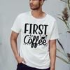 First Coffee Mens T-Shirt Coffee Gift for Him XL view 2