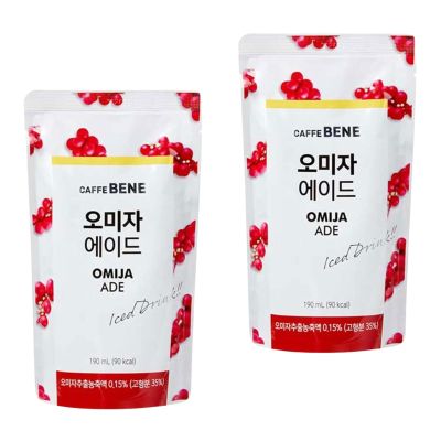Iced Fruity Drink Pouch Bundle Pack Refreshing Beverages 190ml, 2-Pack | 6 Flavours Variety Set (Blue Lemon, Pineapple, Green Grape, Peach, OmijaHoney Grape Fruit) (Omija Ade)