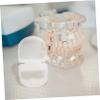 HINTRMENT 4pcs Braces Box Dentures Storage Cases Teeth Organizer for Travel Dentures Cases Bath Box view 4
