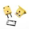 Lecreatekit K Type Thermocouple Miniature Socket and Panel Mount Connector, Yellow Nylon Shell with Alloy Pins for Temperature Measurement, 2.5 x 2.2cm view 4