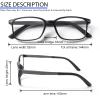 KoKoBin 3 Pack Reading Glasses for Men,Classic Lightweight Blue Light Blocking Computer Readers with Rectangular Frame (3 Pack, 3, x) view 3