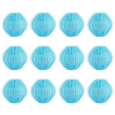 Kronabelle Pet Hair Remover Laundry Balls 12 Pcs, 3.5 Cm Hair Catcher for Washing Machine, Anti-Winding, Sea Blue