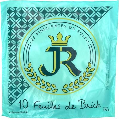 JR Feuille de Brick Pastry Sheets 170g Pack of 10 Ready-to-Use French Pastry Sheets