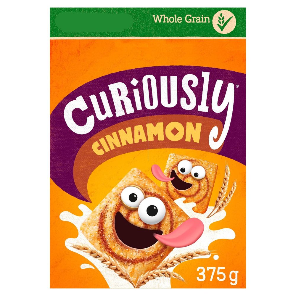Curiously Cinnamon Whole Grain Breakfast Cereal, Vegetarian, No Artificial Colours or Flavours, 375g