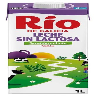 Leche Sin Lactosa Semidesnatada, UHT Semi-Skimmed Milk, Lactose Free, 1L, 6 Pack