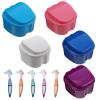 BIUDECO 10pcs Denture Care Boxes Storage Containers with Beautiful Design Ultra-Smooth Finish Pp Material for Clean Storage Space and Preventing Accidental Handling Damages, Random Color view 1
