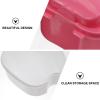 BIUDECO 10pcs Denture Care Boxes Storage Containers with Beautiful Design Ultra-Smooth Finish Pp Material for Clean Storage Space and Preventing Accidental Handling Damages, Random Color view 2