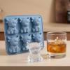 Arecobticy Silicone Animal Ice Rabbits Cattle Shape Quick Freeze Flexible for Drinks Home Commercial Cattle Ice Cubes view 2