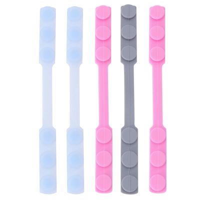 Alasum 5pcs Mask Ear Adjustable Mask Hook Silicone Earband Style Extension Buckle Comfortable to Wear Reusable Ear Color