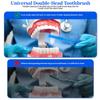 ABOOFAN Adult Oral Cleaner Double-Head Toothbrush 2Pcs Supplementary Bristles for Sensitive Gums and False Teeth view 3