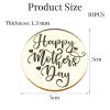 10 Pcs Happy Mother's Day Cupcake Toppers, Gold Round Acrylic Mothers Day Cake Toppers, Holiday Cake with Love Hearts for Best Mom Party Baking Dessert Mother's Day Decorations DIY Craft view 2