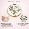 10 Pcs Happy Mother's Day Cupcake Toppers, Gold Round Acrylic Mothers Day Cake Toppers, Holiday Cake with Love Hearts for Best Mom Party Baking Dessert Mother's Day Decorations DIY Craft view 4