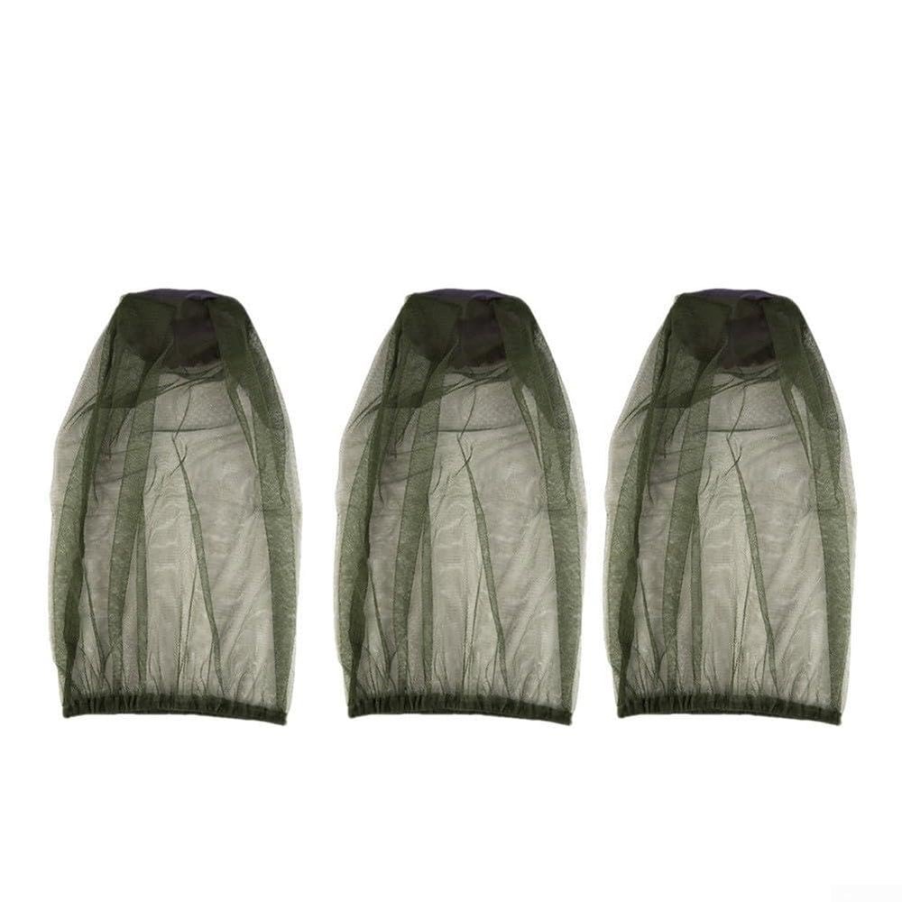 3 Pack Lightweight Head Net Hat With Breathable Mesh, Designed To Keep Insects Away During Outdoor Activities