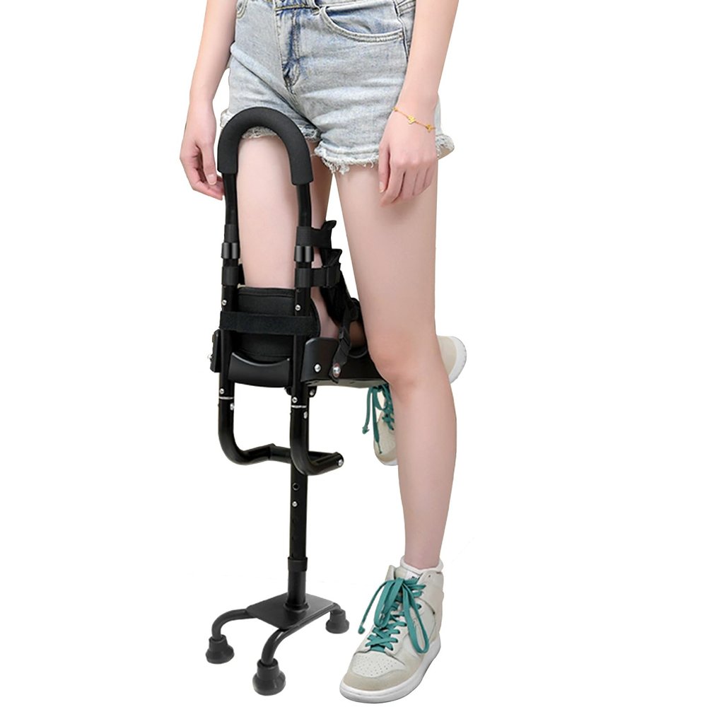 Adjustable Walker - Hands-Free Mobility Aid for Adults, Pain Relief Knee Support, Anti-Slip Alternative to Crutches