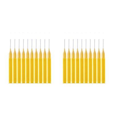 Interdental Brush 8-40PCS Interdental Brushes Dental Floss Toothpick Braces Brush Tooth Cleaning Tool for Cleaning(Yellow 16PCS)