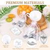 25 Set Bridal Shower Tea Party Favor for Guest Leaf Tea Spoon Heart Shape Infuser Ball for Loose with Thank You Card Organza Bag(Silvery) view 3