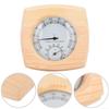 Beatanug Wooden Sauna Thermometer Hygrometer, Wall Mounted Temperature Gauge for High Heat Humidity Monitoring, Classic Wood Finish Accessories for Home view 3