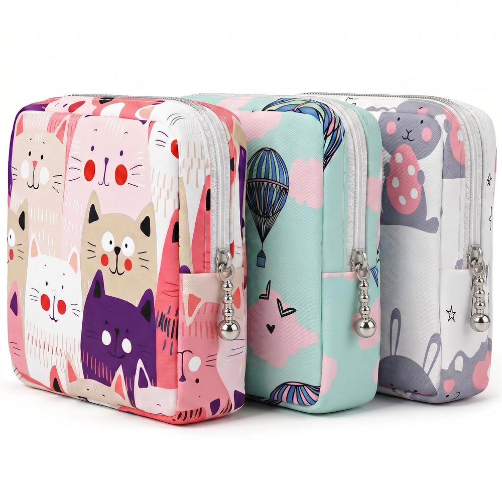 3Pcs Sanitary Napkin Storage Bag, Small Menstrual Period Bag Period Pouch Waterproof, Tampon Organizer Pouch Tampon Pad Holder for Purse, Pad Bags Feminine Care First Periods