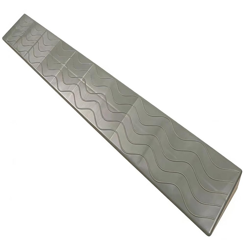 Threshold Ramp 100Cm / 39.3" Ramp Non-Slip Transition Strip for Power Wheelchair Mobility Scooter Robot Sweeper Stroller, Bathroom Doorways, Driveways Curb, Plastic,Grey,100cm*7cm*1.5cm
