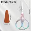 Eyebrow Scissors, Stainless Steel Fine Tip Small Scissors for Facial Hair, Eyebrows, Beard, Nose, Crafting, Sewing, and Travel, 3.5 Inch with Protective Case view 2