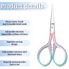Eyebrow Scissors, Stainless Steel Fine Tip Small Scissors for Facial Hair, Eyebrows, Beard, Nose, Crafting, Sewing, and Travel, 3.5 Inch with Protective Case view 3