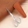 Eyebrow Scissors, Stainless Steel Fine Tip Small Scissors for Facial Hair, Eyebrows, Beard, Nose, Crafting, Sewing, and Travel, 3.5 Inch with Protective Case view 4