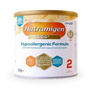 Nutramigen 2 with LGG Follow-On Formula 400g Tin | Specialist Formula for Cows Milk Allergy | Extensively Hydrolysed Casein Formula | 6-12 Months | Mead Johnson Nutrition