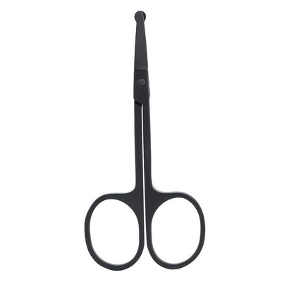 Black Stainless Steel Scissor Eyebrows Nose Hair Beard Scissor Beauty Tool (Nose Hair Clipper (Round Head))