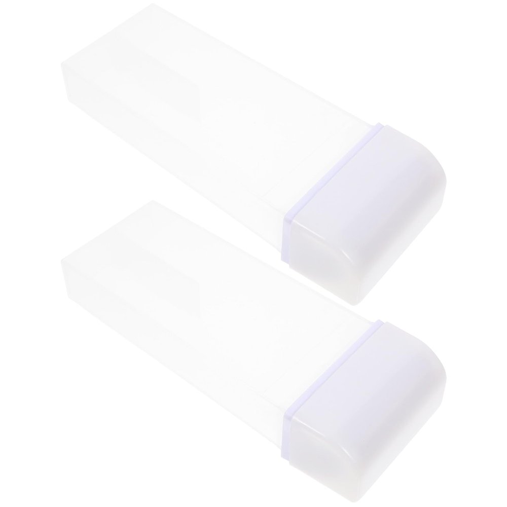 AMUSLESUR 2pcs Dehairing Wax Bottle Dehairing Wax Storage Bottle Lightweight Portable Abs Simple Shape Design Compact for Home and Salon Use Random Color