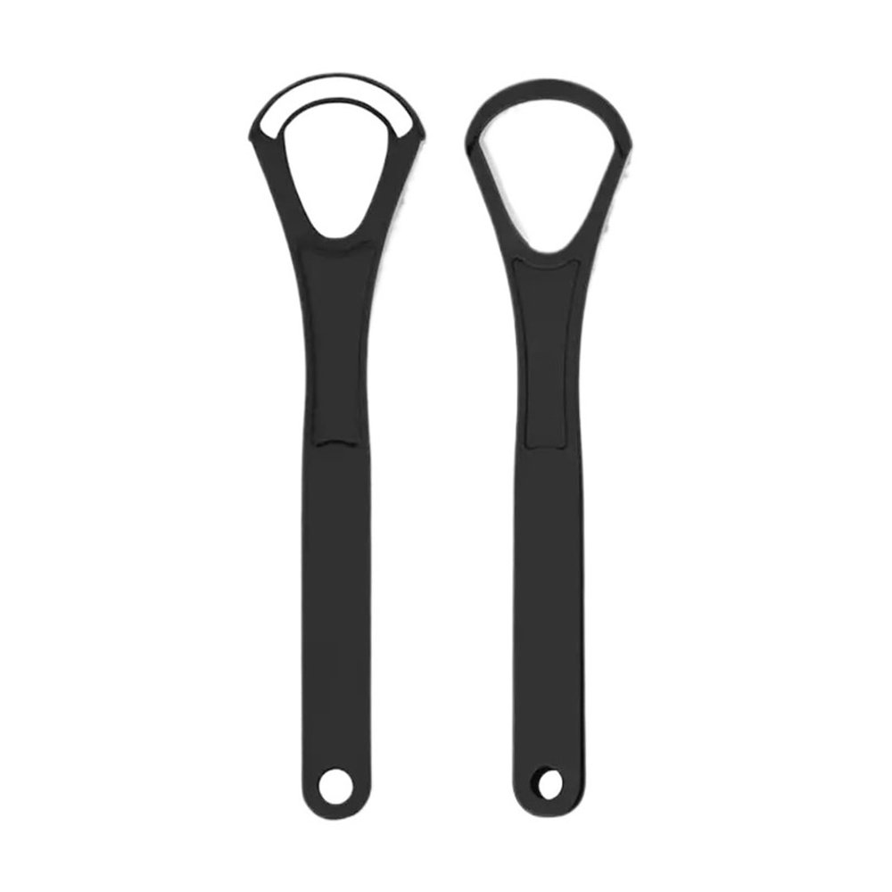 2Pcs Stainless Steel Tongue Scraper Plate for Removing Bad Breath Cleaner